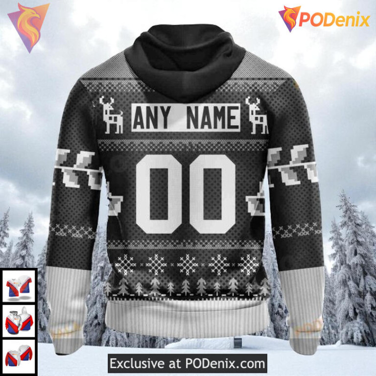 Christmas Season Festive Style Custom Los Angeles Kings Youth Hoodie NHL 3D - 2