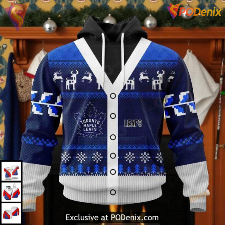 Christmas Season Toronto Maple Leafs Personalized 3D Hoodie, Custom NHL Apparel