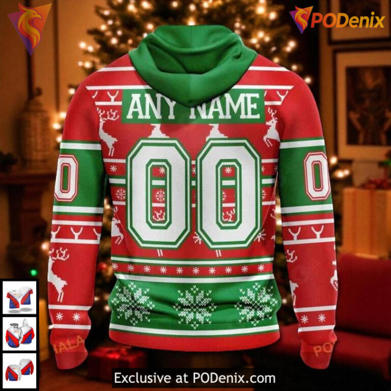 Christmas Unisex Retro Toronto Maple Leafs Hoodie, Custom NHL 3D Holiday Gear - 1