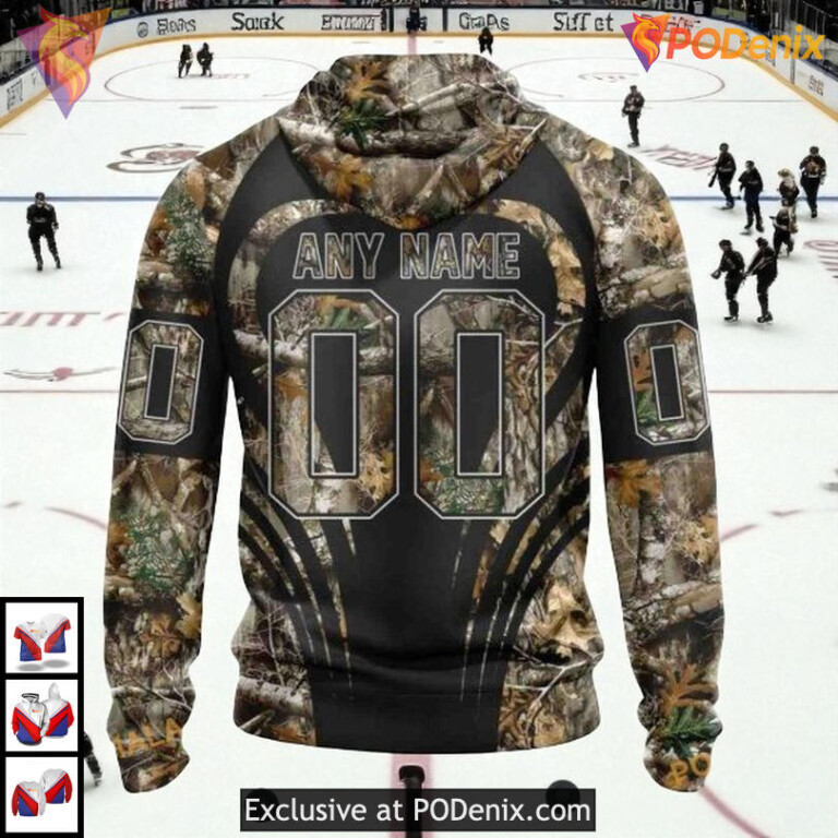 Classic Camo Hunting Edition Custom San Jose Sharks Hoodie 3D NHL Gear - 1