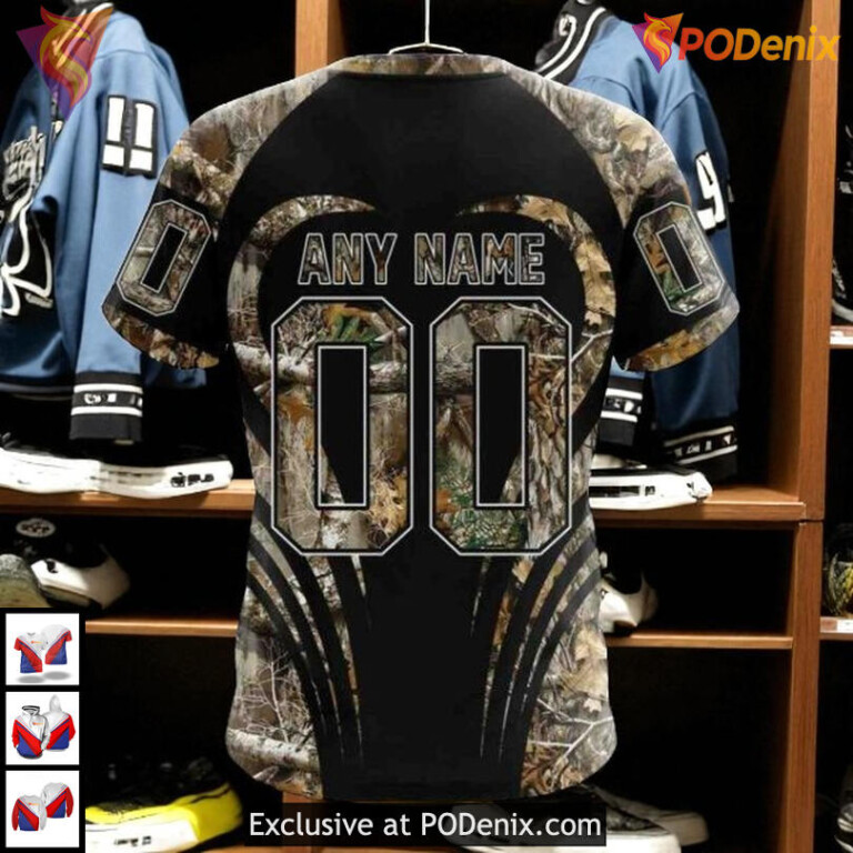 Classic Camo Hunting Edition Custom San Jose Sharks Hoodie 3D NHL Gear - 3