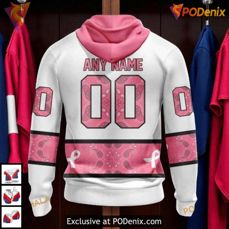 Classic Paisley NHL Boston Bruins Hoodie 3D Pink October Style Awareness - 1