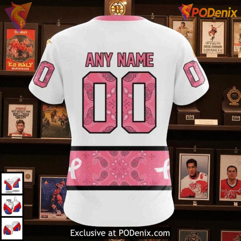 Classic Paisley NHL Boston Bruins Hoodie 3D Pink October Style Awareness - 3