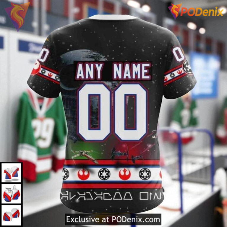 Classic Star Wars Graphic Concept NHL Minnesota Wild Personalized 3D Hoodie - 3