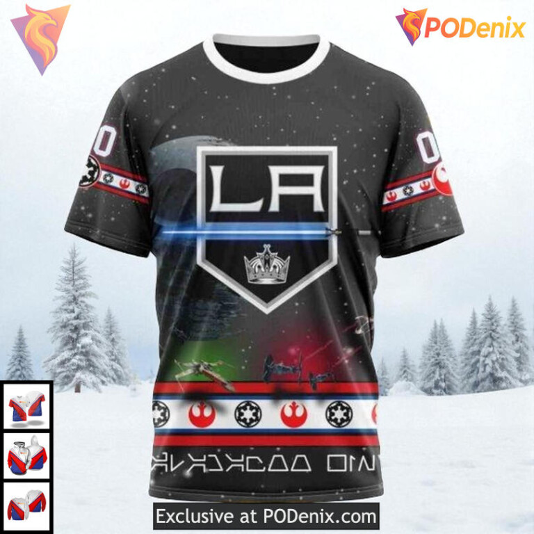 Classic Star Wars Graphic Design Custom Los Angeles Kings Personalized 3D Hoodie - 2