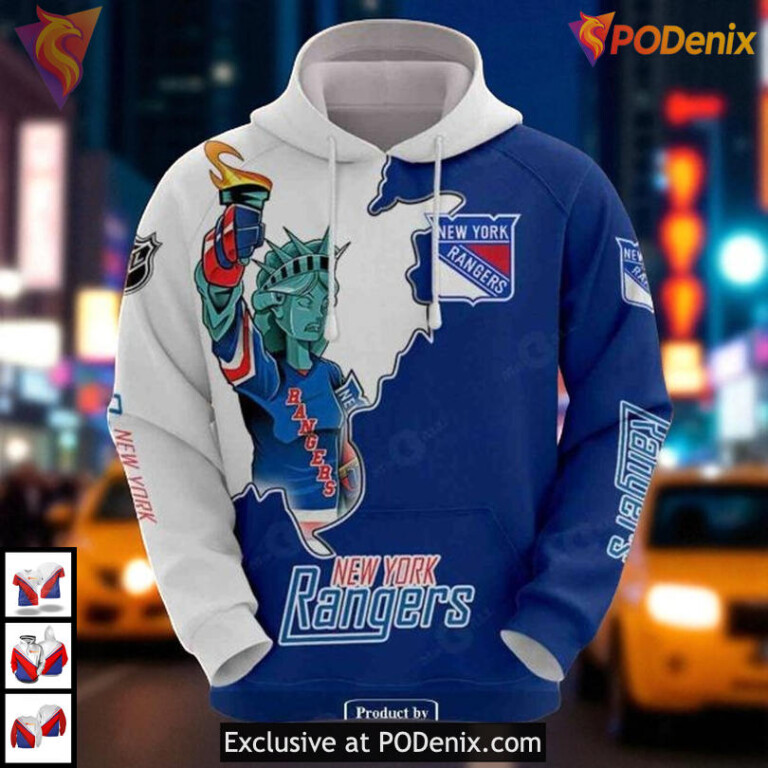 Classic Team Style New York Rangers Holiday Hoodie NHL Sweatshirt 3D