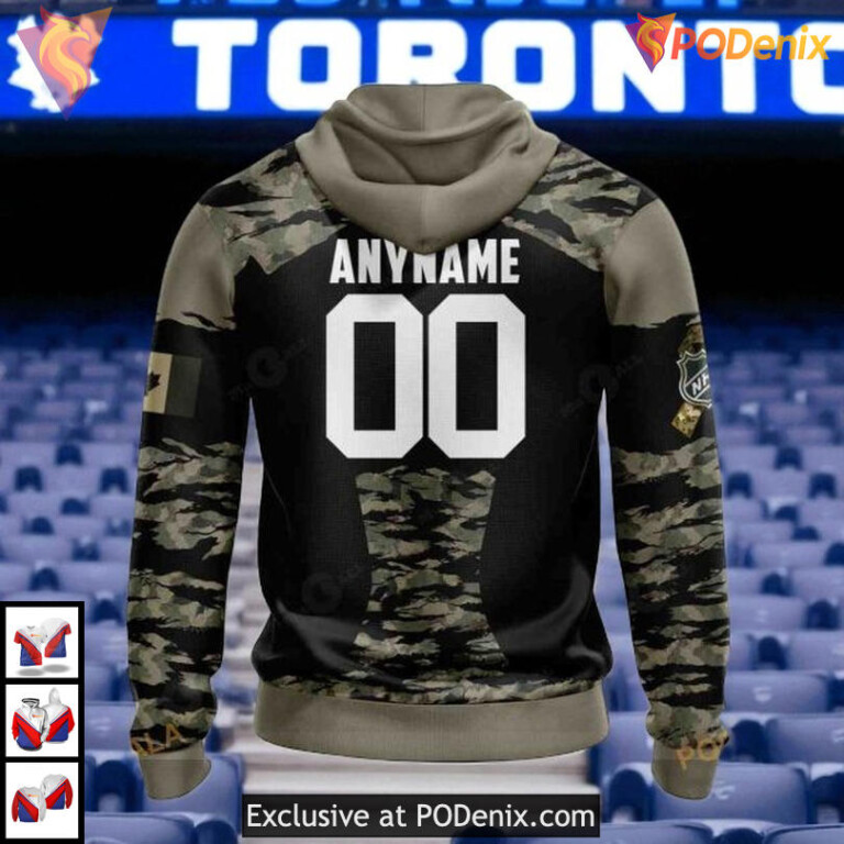 Color Military Members Kits Toronto Maple Leafs Personalized Hoodie, Custom 3D V5 - 1
