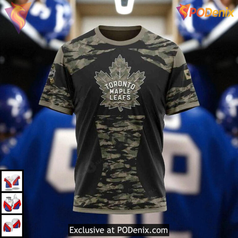Color Military Members Kits Toronto Maple Leafs Personalized Hoodie, Custom 3D V5 - 2