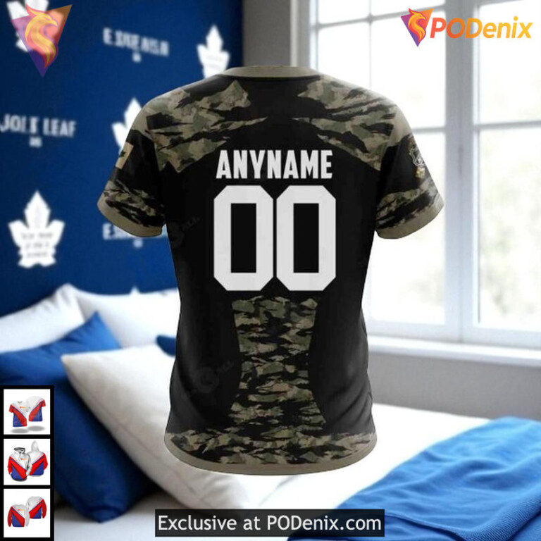 Color Military Members Kits Toronto Maple Leafs Personalized Hoodie, Custom 3D V5 - 3