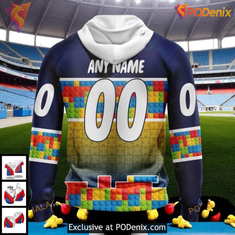 Cool Graphic St Louis Blues Hoodie Puzzle Game Gradient NHL 3D Style - 1