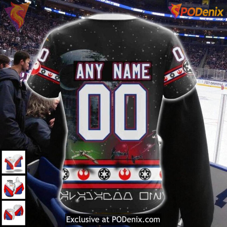 Cool Graphic Tampa Bay Lightning Hoodie, Custom NHL Star Wars 3D Design - 3