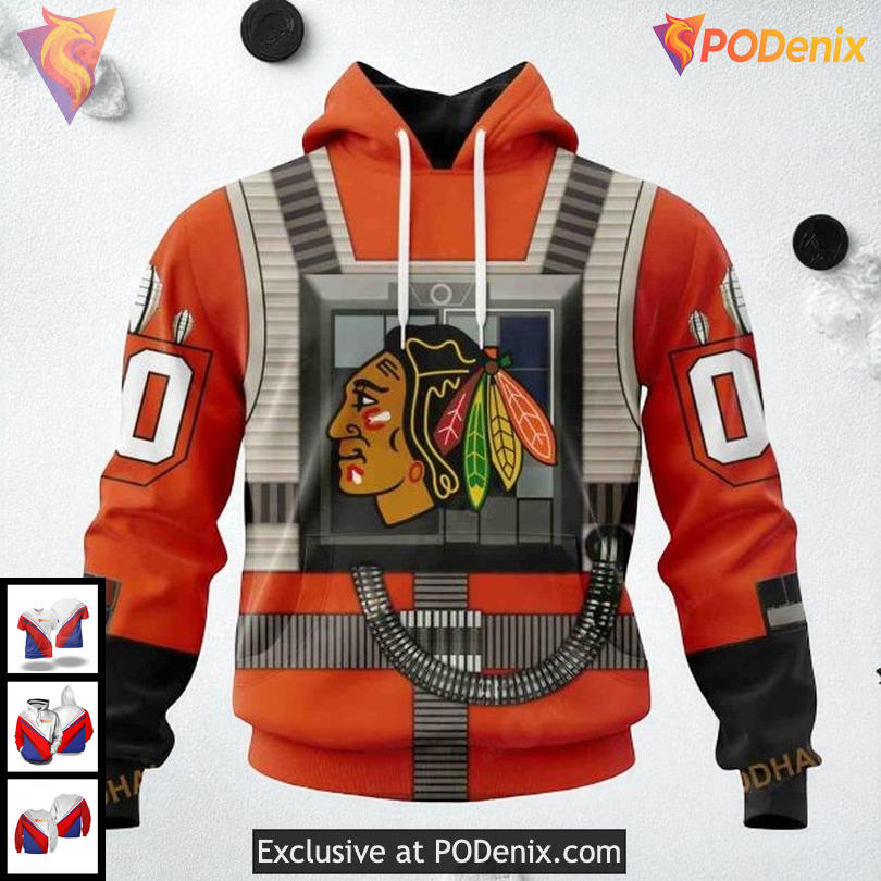Custom Blackhawks Hoodie Limited Edition NHL Rebel Pilot 3D All Over Print