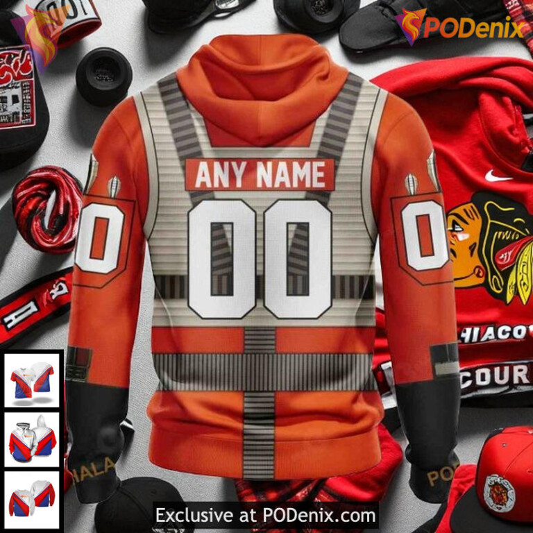 Custom Blackhawks Hoodie Limited Edition NHL Rebel Pilot 3D All Over Print - 1