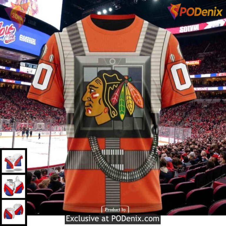 Custom Blackhawks Hoodie Limited Edition NHL Rebel Pilot 3D All Over Print - 2