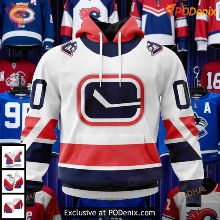 Custom Canucks Hoodie Limited Edition Retro Vancouver Canucks 3D Hoodie NHL