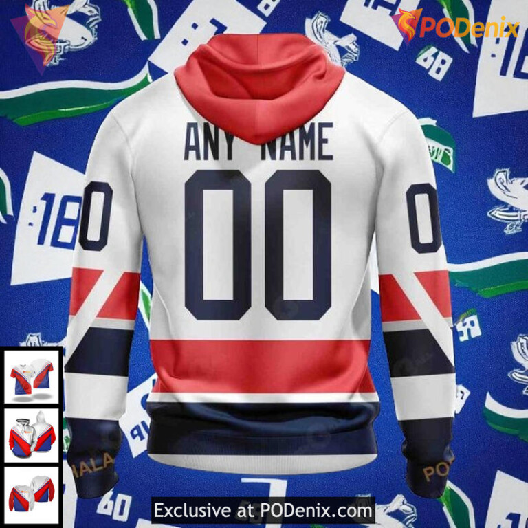 Custom Canucks Hoodie Limited Edition Retro Vancouver Canucks 3D Hoodie NHL - 1