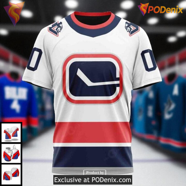 Custom Canucks Hoodie Limited Edition Retro Vancouver Canucks 3D Hoodie NHL - 2