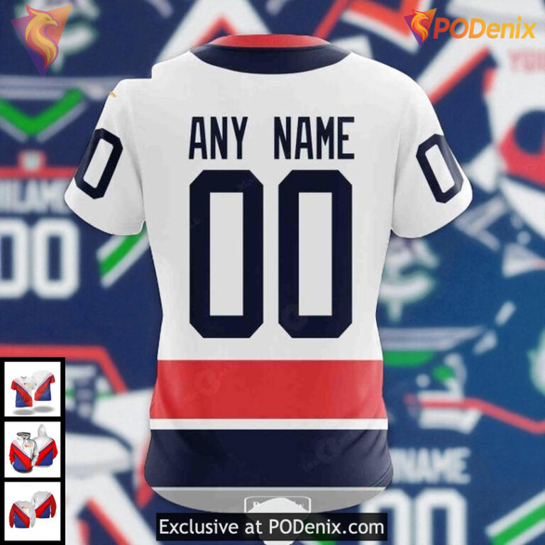Custom Canucks Hoodie Limited Edition Retro Vancouver Canucks 3D Hoodie NHL - 3