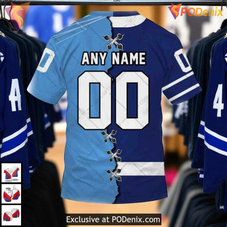 Custom CFL Argonauts Style Toronto Maple Leafs Sweatshirt Hoodie, 3D Hockey Mix - 2