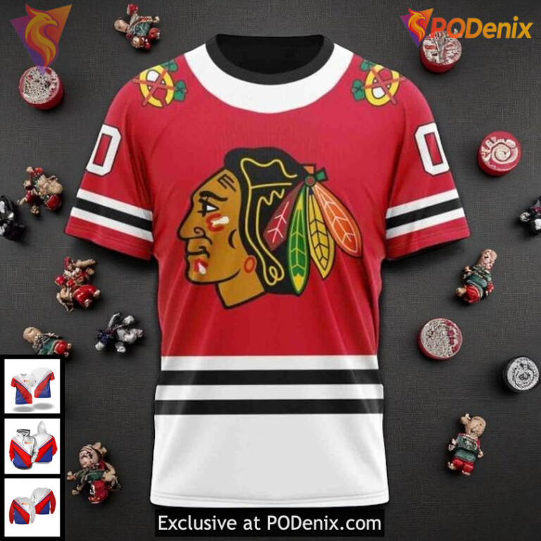 Custom Chicago Blackhawks Hoodie 2025 Home 3D Style NHL Blackhawks All Over Print - 2