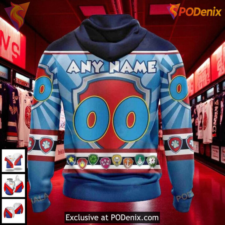 Custom Chicago Blackhawks Hoodie Paw Patrol Kits NHL 3D All Over Print - 1