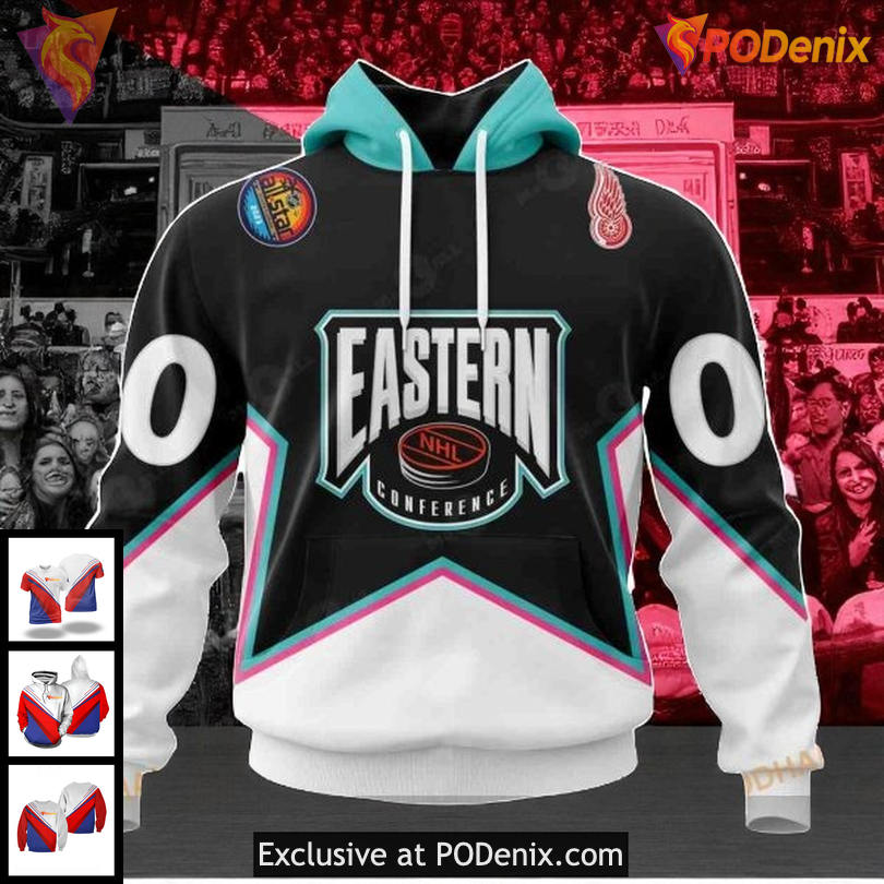 Custom Detroit Red Wings 3D Hoodie Eastern Conference All Star 2023 Design