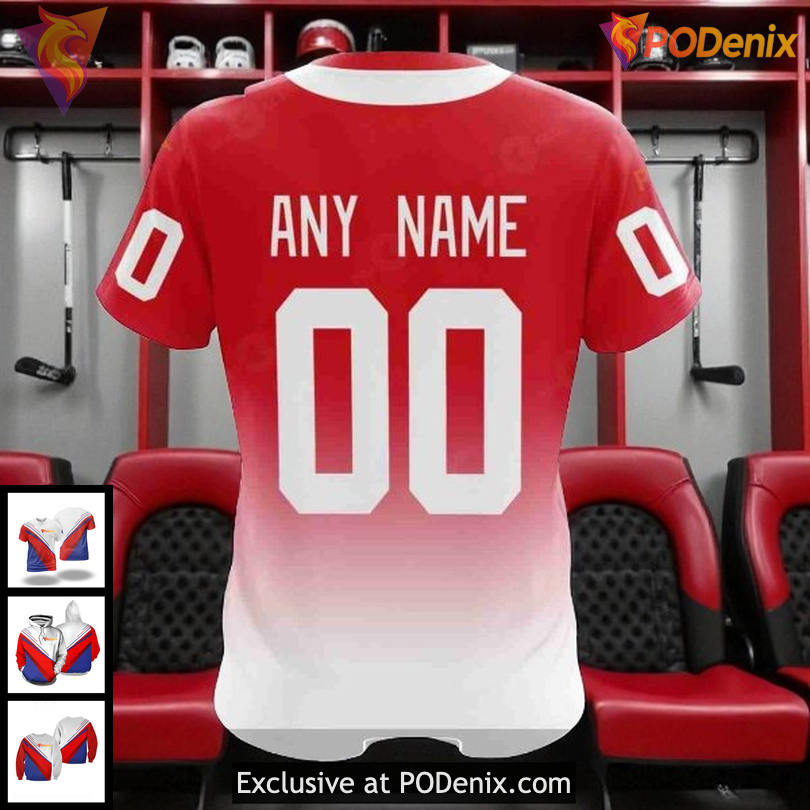 Custom Detroit Red Wings 3D Hoodie Retro Gradient Style Personalized NHL Gear Custom Detroit Red Wings 3D Hoodie Retro Gradient Style Personalized NHL Gear