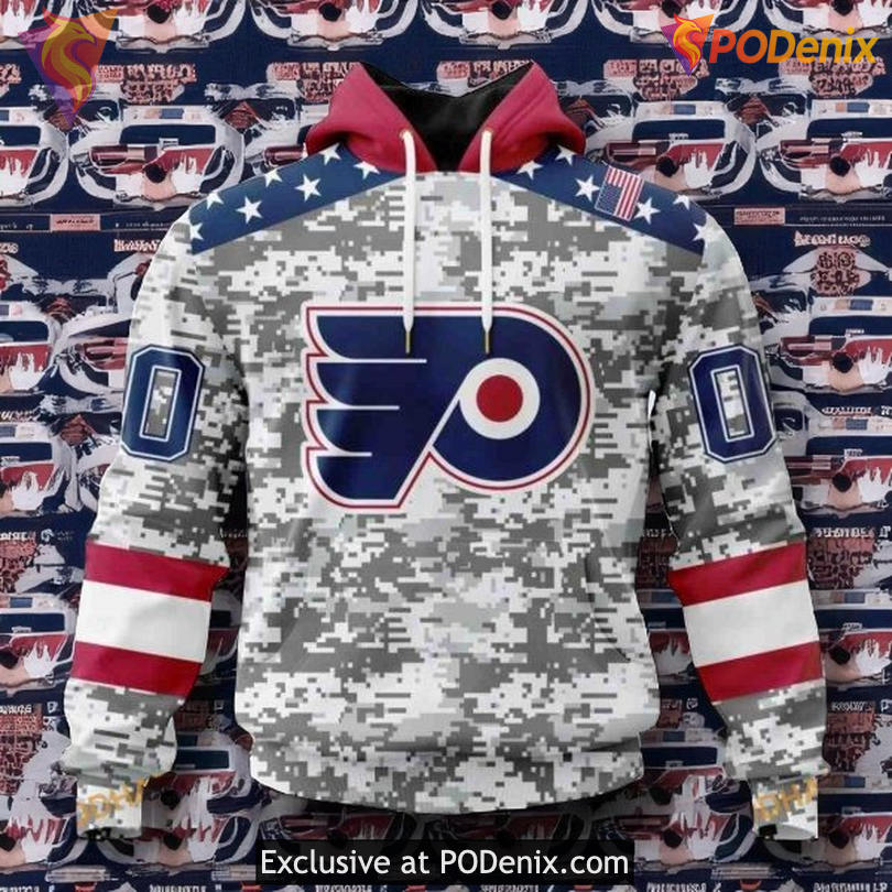 Custom Flyers Hoodie Limited Edition, Camo Design for Veterans Day 2025