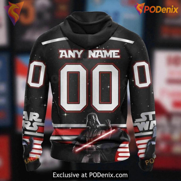 Custom Flyers Hoodie Limited Edition, Star Wars Black NHL Graphic Pullover - 1