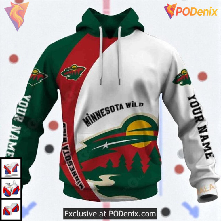 Custom Funny Quote You Laugh I Cry NHL Minnesota Wild Full Print Hoodie 3D