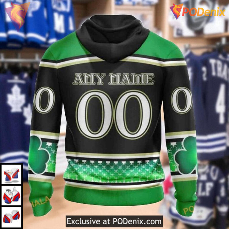 Custom Hockey Celebrate St Patricks Day Toronto Maple Leafs Hoodie, 3D Fan Gear - 1