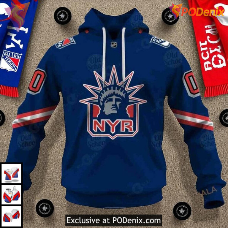 Custom Name And Number NHL Personalized New York Rangers Hoodie 3D Style - 1