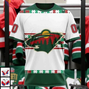 Custom Name Autism Tribute NHL Minnesota Wild Holiday Hoodie 3D - 2