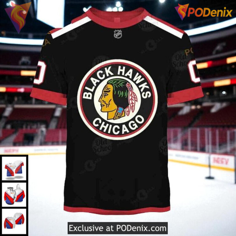 Custom Name Number Blackhawks Hoodie 3D, Personalized NHL Chicago Design - 2