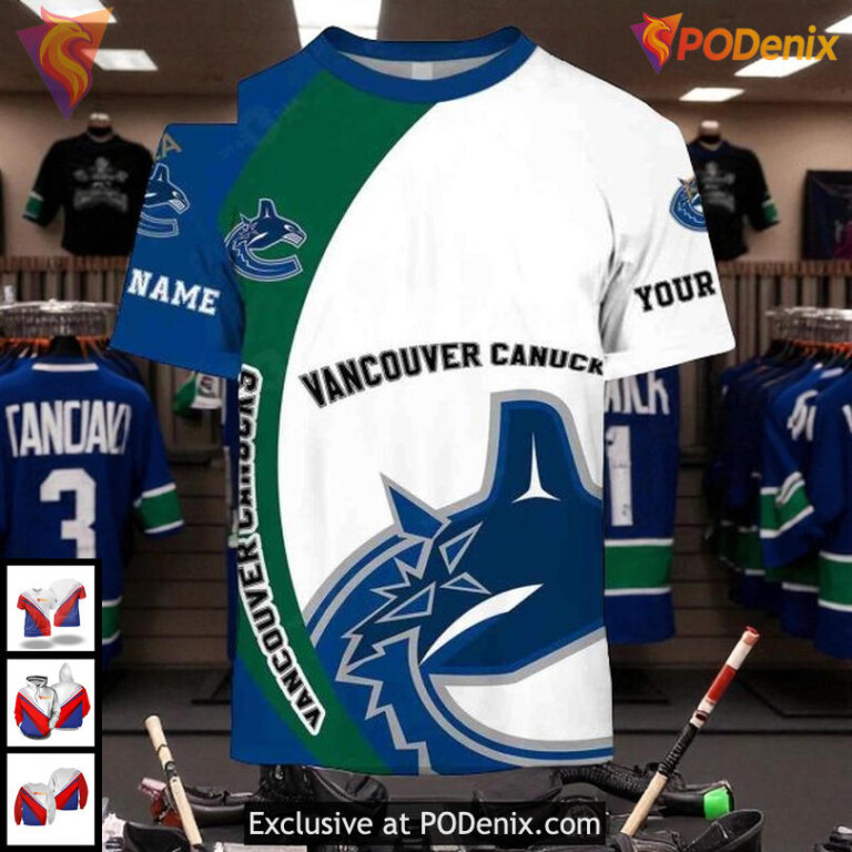 Custom Name Number Canucks Hoodie NHL Vancouver Canucks 3D You Laugh I Laugh - 1