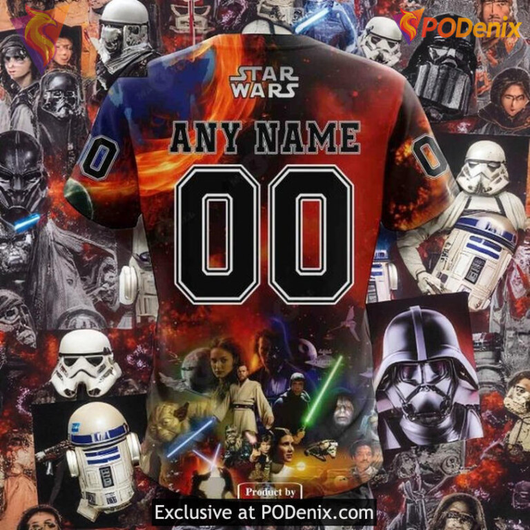 Custom Name Number Flyers Hoodie Star Wars NHL 3D Design Shirt - 3