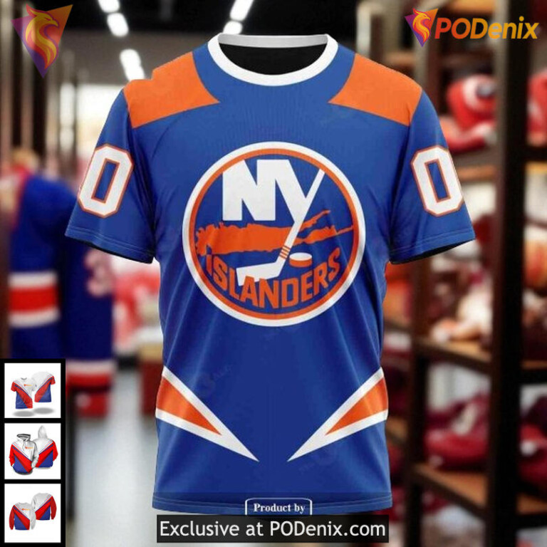 Custom New York Islanders Hoodie 3D Retro Inspired NHL Design For Fans - 2