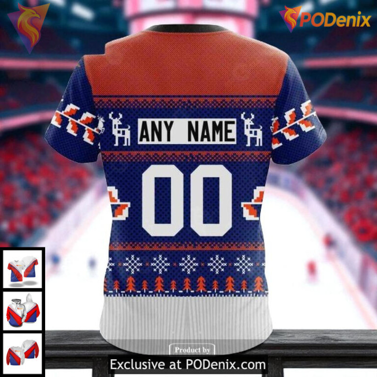 Custom New York Islanders Hoodie Christmas NHL 3D Design For Holiday Fans - 3
