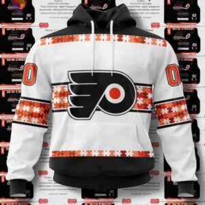 Custom Philadelphia Flyers Hoodie, Autism Awareness Name and Number Edition
