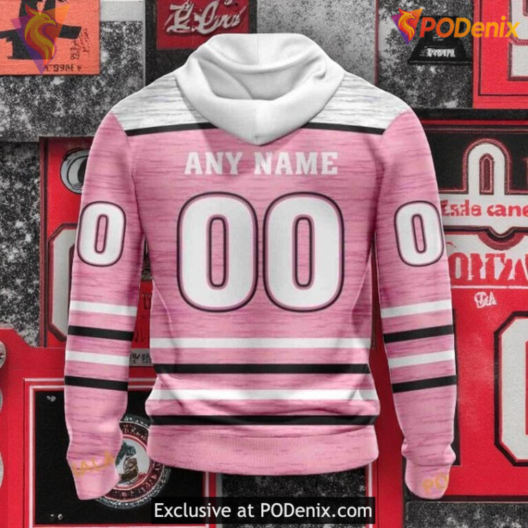 Custom Philadelphia Flyers Hoodie Pink Fight Breast Cancer NHL 3D - 1