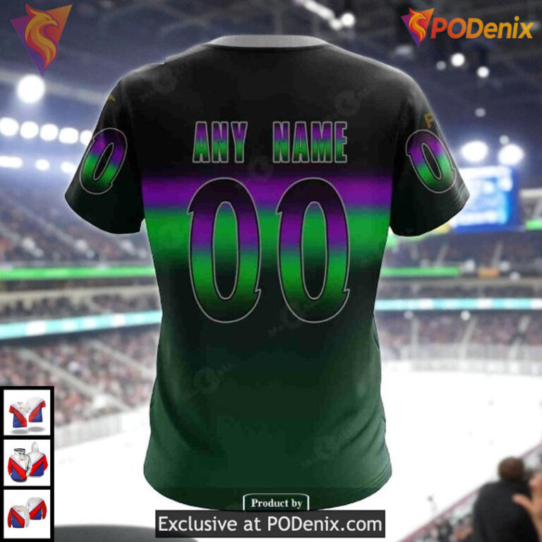 Custom Retro Gradient Colorway NHL Minnesota Wild Graphic Hoodie 3D - 3