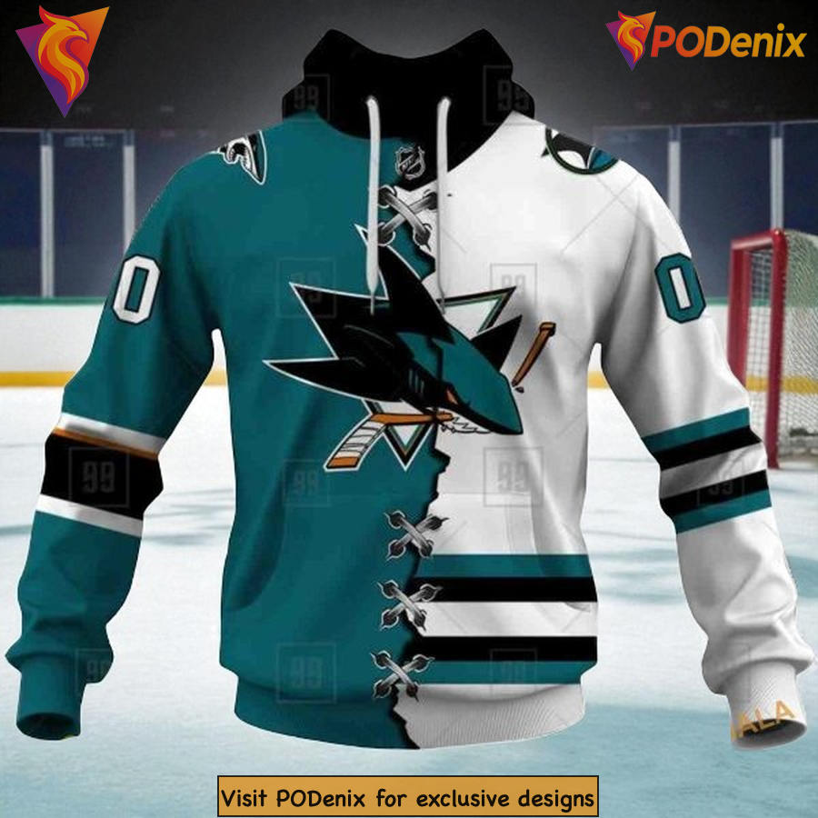 Custom San Jose Sharks Hoodie 3D, Mix Jersey 2025 Style With Any Name