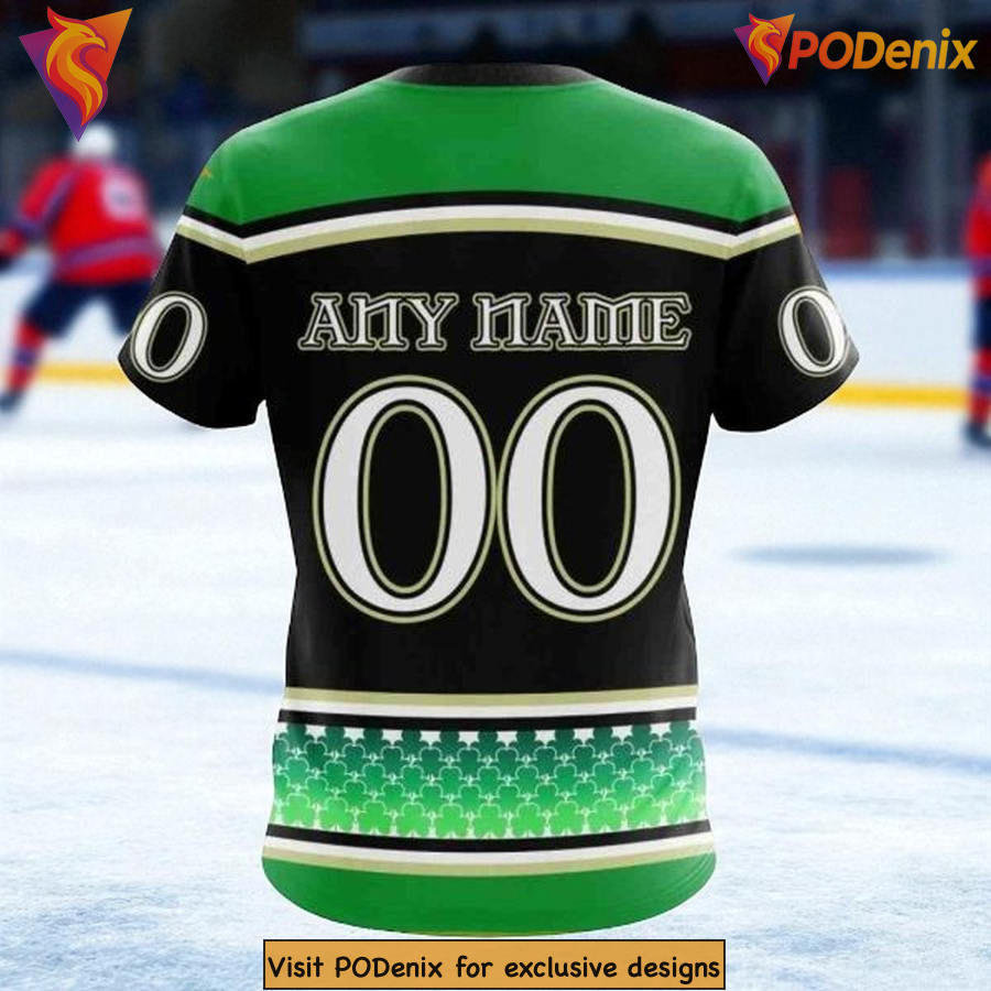 Custom St Patrick's Day Vegas Golden Knights Hoodie 3D, Irish Clover Style Custom St Patrick's Day Vegas Golden Knights Hoodie 3D, Irish Clover Style