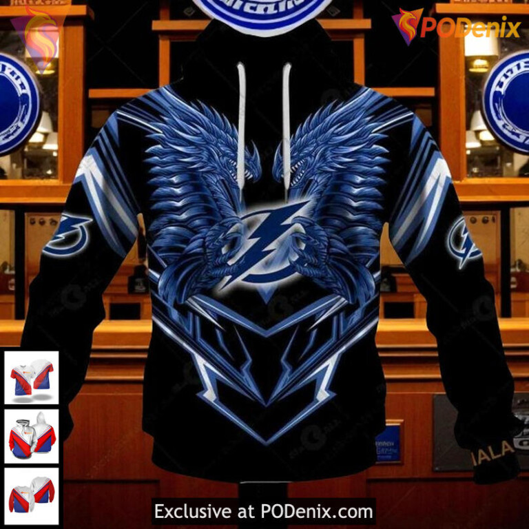 Custom Tampa Bay Lightning Hoodie, Dragon Graphic 3D NHL Pullover