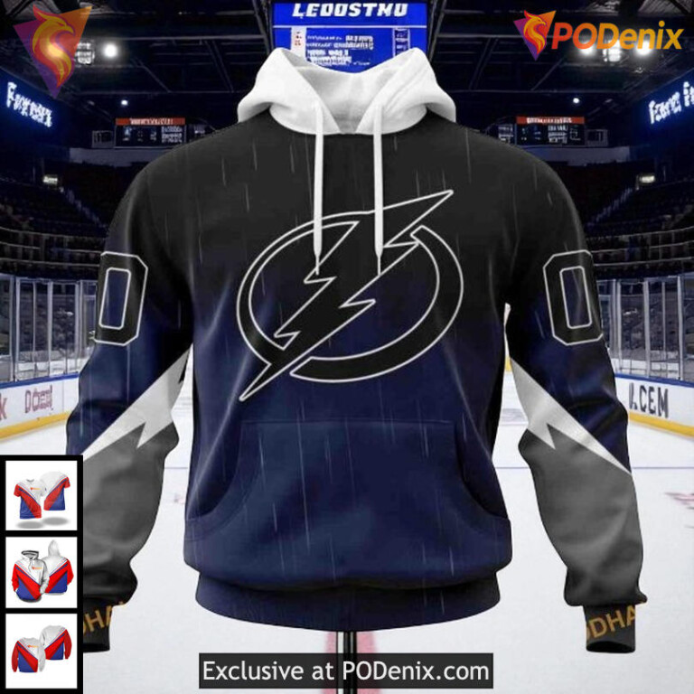 Custom Tampa Bay Lightning Hoodie Gradient Series NHL Concept Design 3D