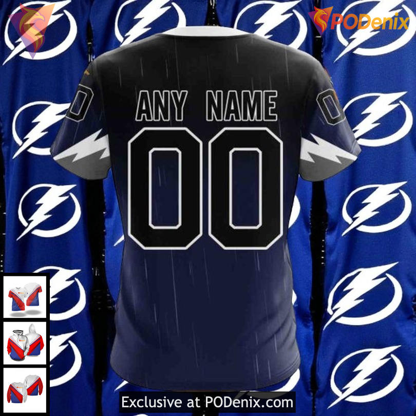 Custom Tampa Bay Lightning Hoodie Gradient Series NHL Concept Design 3D Custom Tampa Bay Lightning Hoodie Gradient Series NHL Concept Design 3D