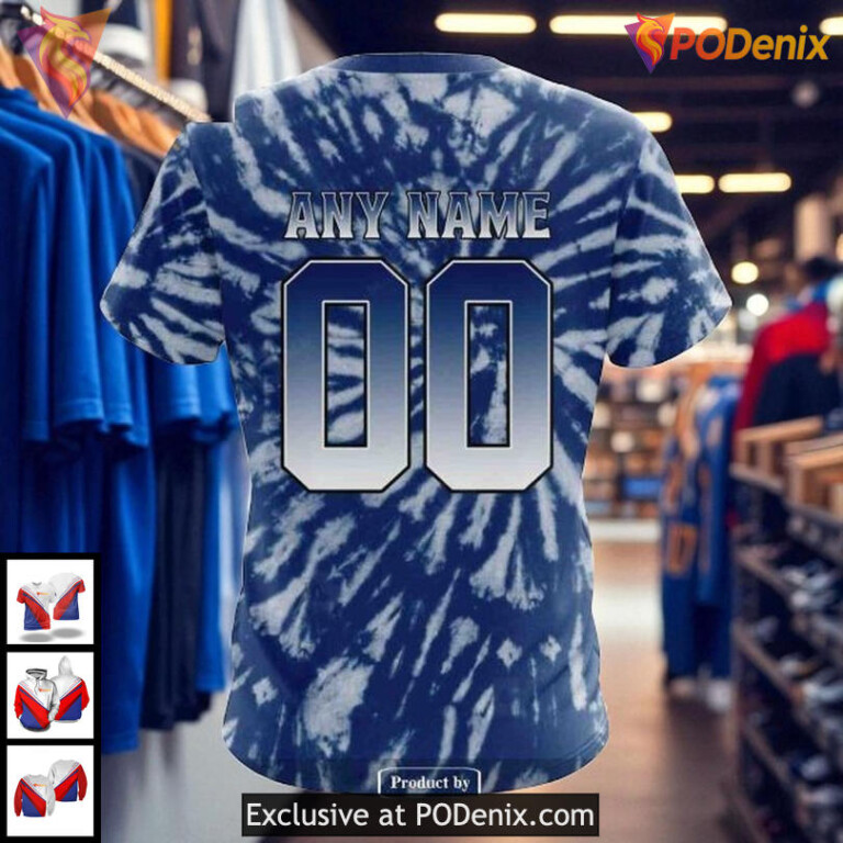 Custom Tampa Bay Lightning Hoodie Retro Tie Dye NHL 3D Graphic Design - 3