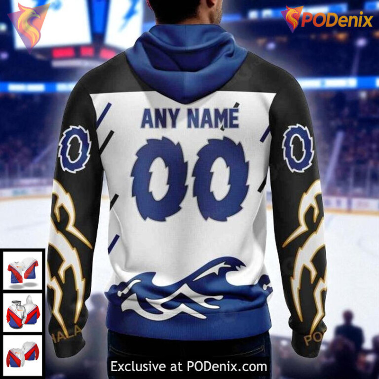 Custom Tampa Bay Lightning Hoodie Retro Wave Concept NHL Graphic 3D Design - 1