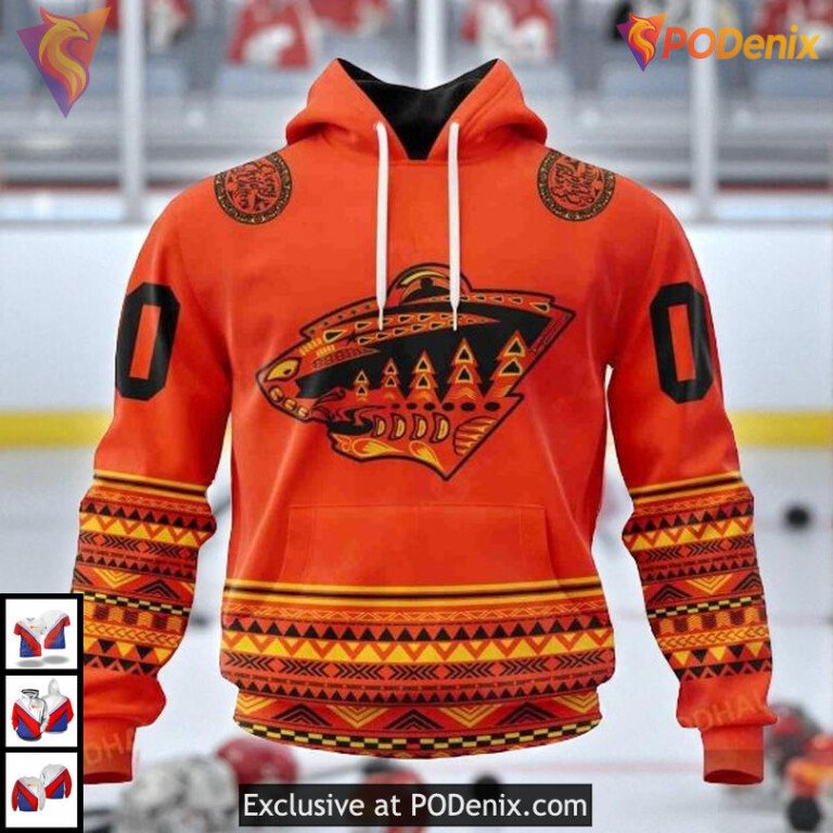 Custom Truth And Reconciliation Day NHL Minnesota Wild Hoodie 3D