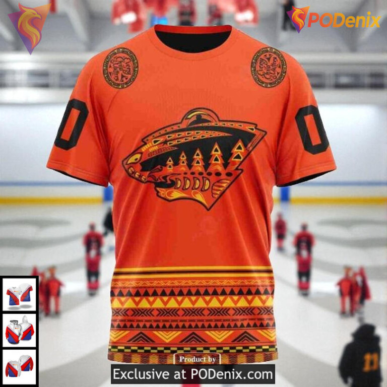 Custom Truth And Reconciliation Day NHL Minnesota Wild Hoodie 3D - 4